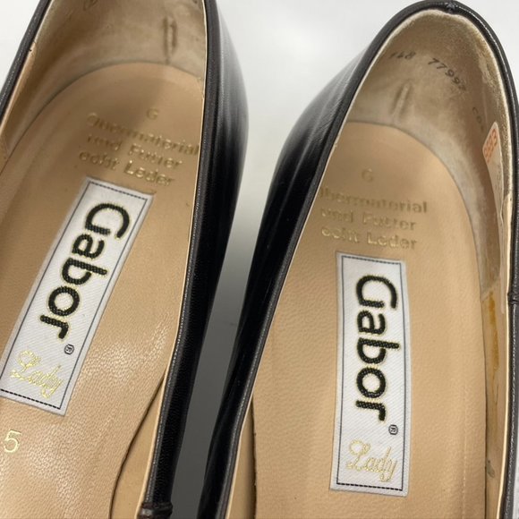 Gabor Womens Bronze Brown Leather Patchwork Block Heels Pumps Size 7 - Picture 5 of 11